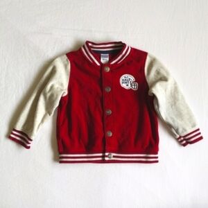 carter's sporty fleece letterman style bomber jacket 18 months baby boy